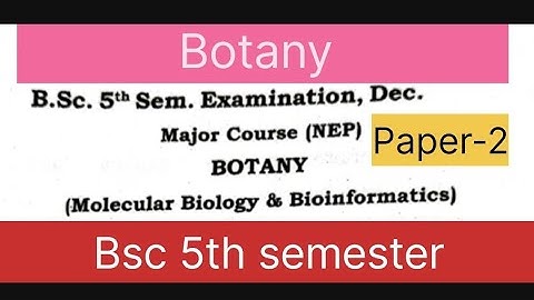 Bsc 5th semester Botany Paper -2 Question Paper 2024 #bsc #botany #ccs #msu #trending