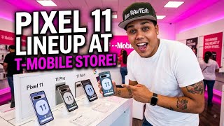 T-Mobile store looking at the new Google pixel 11 series lineup my first impressions and thoughts