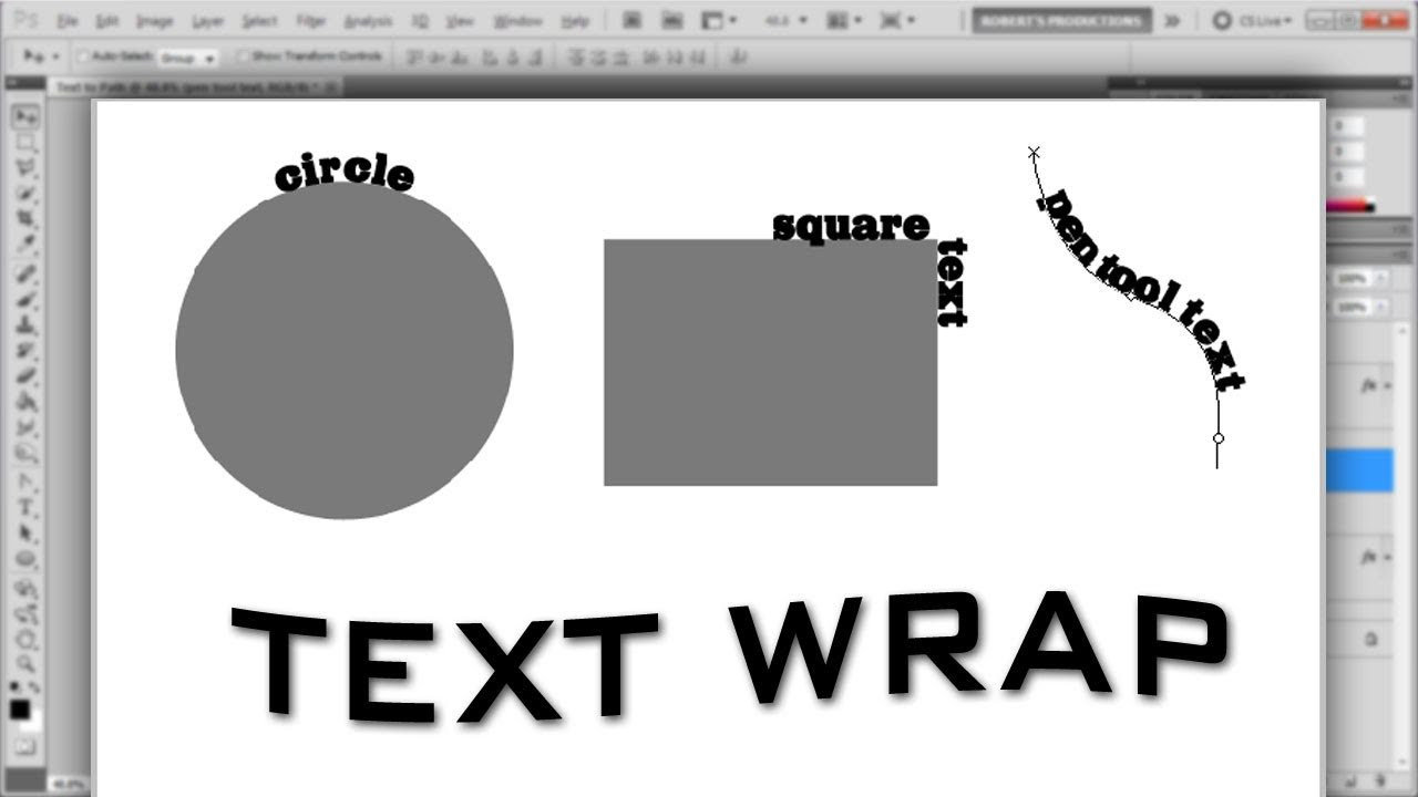 wrap text คือ  Update 2022  Photoshop - Wrap Text