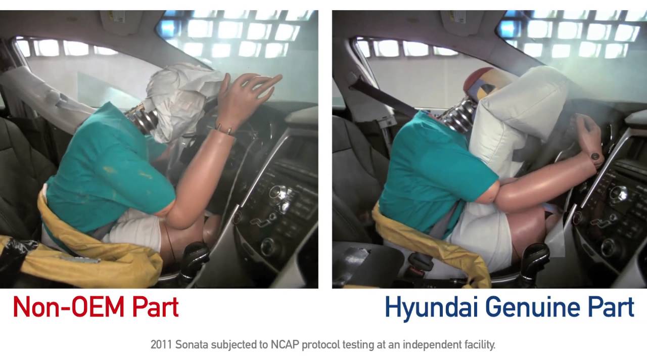 Not gambling Testing of a NonOEM airbag vs. Hyundai Genuine airbag