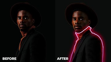 How to Create Glowing Lines on Portrait Image - Photoshop Easy Tutorial