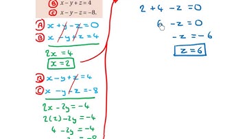 LC HL solving linear equations with THREE unknowns