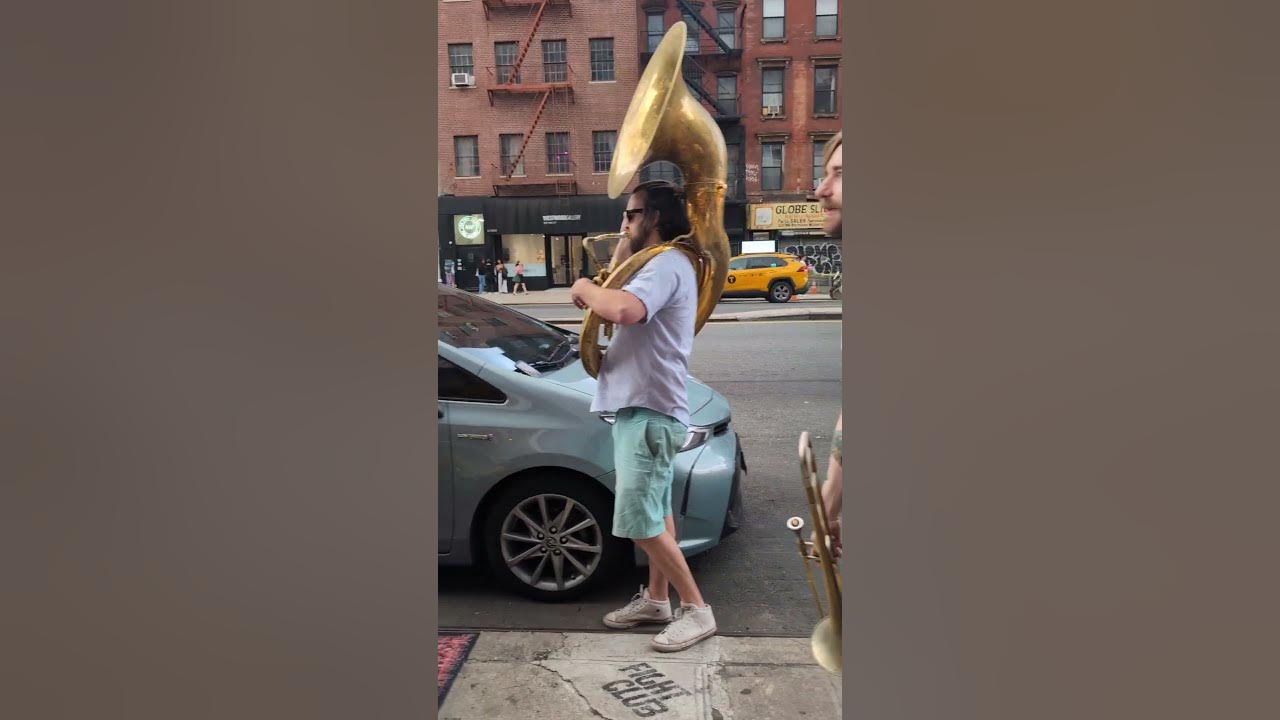 Walking down the street & heard the band music! #music #street #manhattan #lowereastside #nyc #band