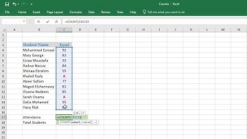 10-MS Excel Part 10 CountA-CountBlank تعلم برنامج الأكسل - شرح الدوال