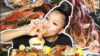 JUICY SEAFOOD BOIL MUKBANG (Lobster, King Crab Legs, Mussels, Clams & MORE)