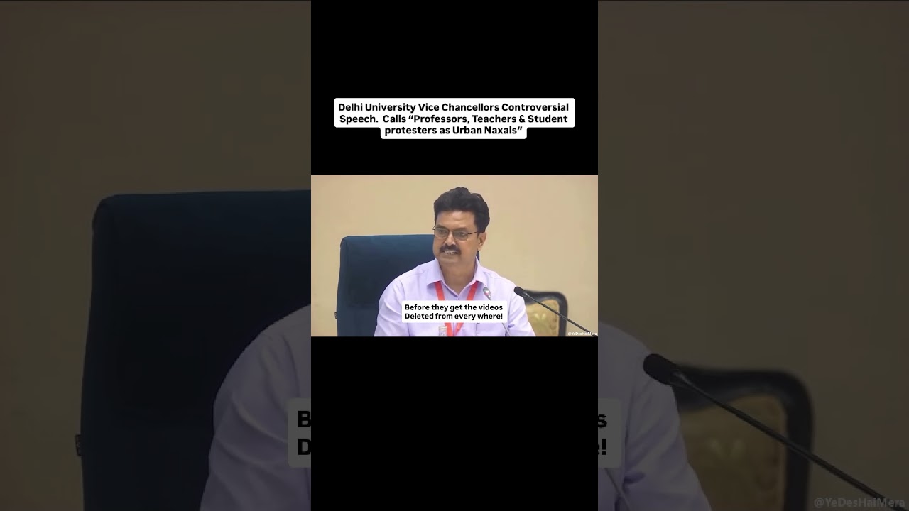 Controversial speech by Delhi University Vice-Chancellor Dr. Yogesh Singh
