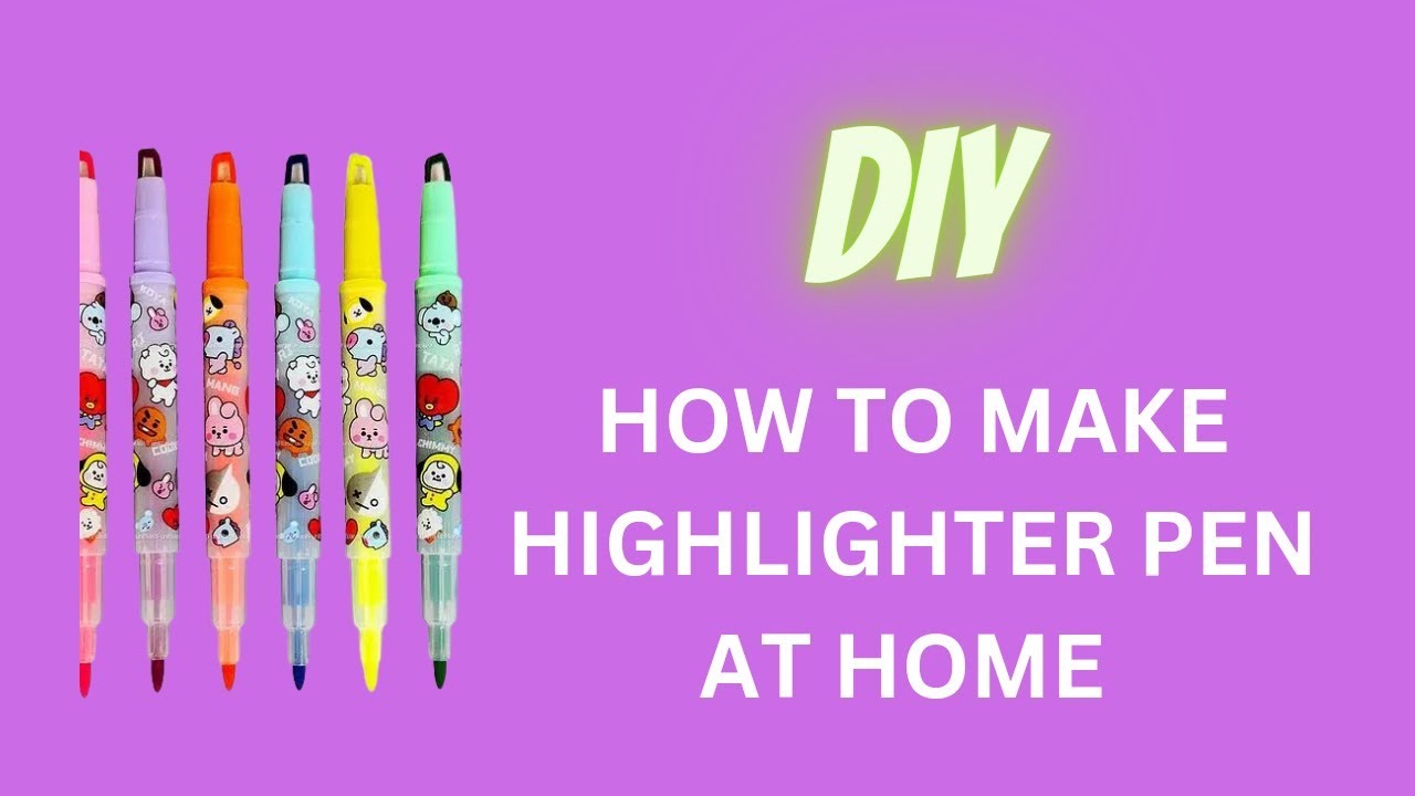 How to make highlighter pen in home / diy marker pen markerpen scienceexperiment YouTube