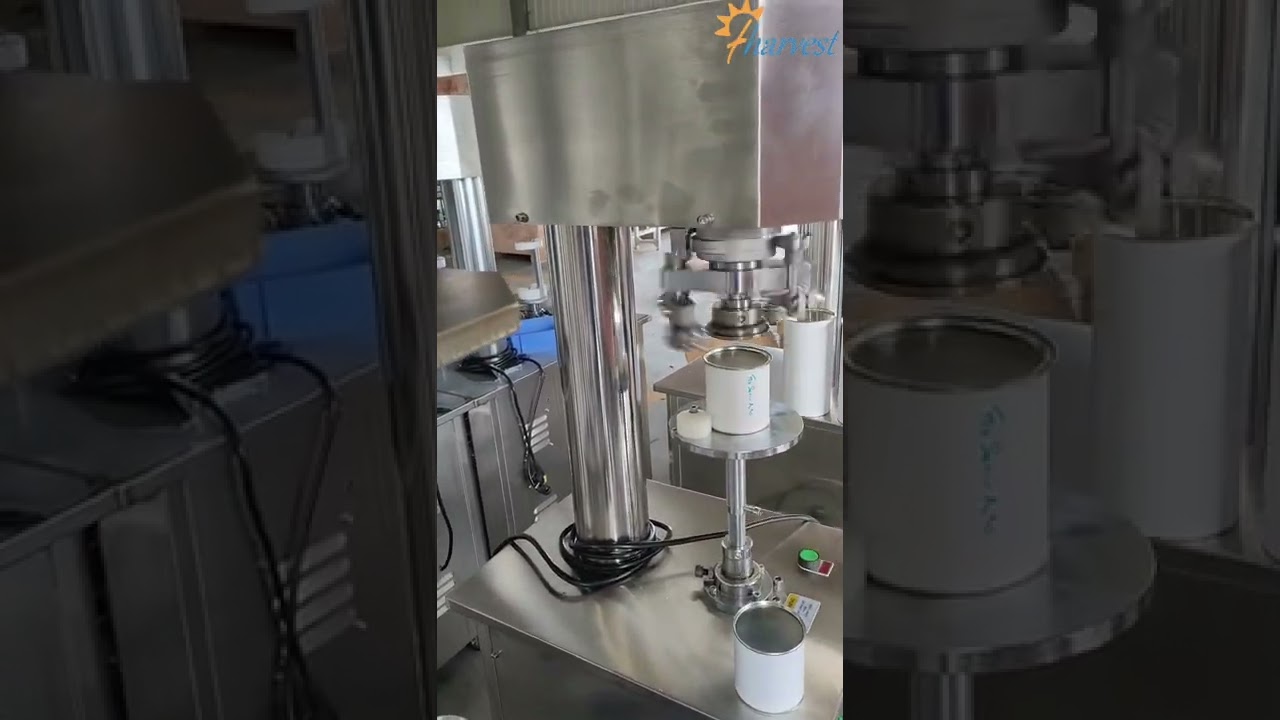 Instant food paper can sealing with the semi automatic can sealer, manual paper tube closer