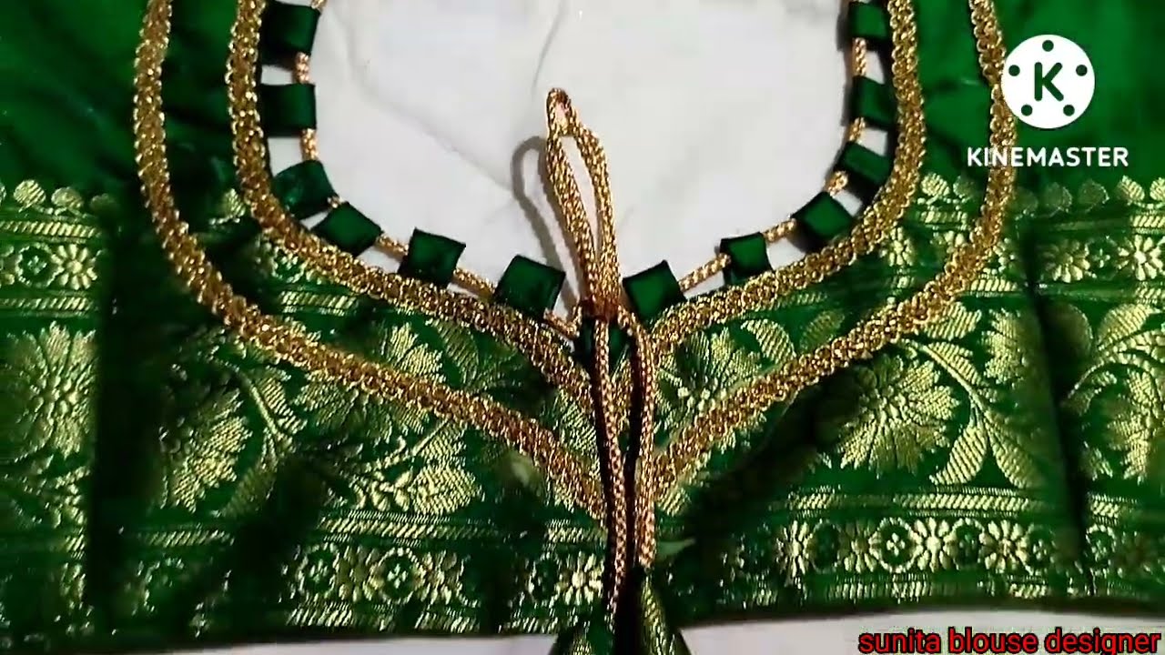 Criss cross dori blouse back neck design / Backless blouse neck design With dori