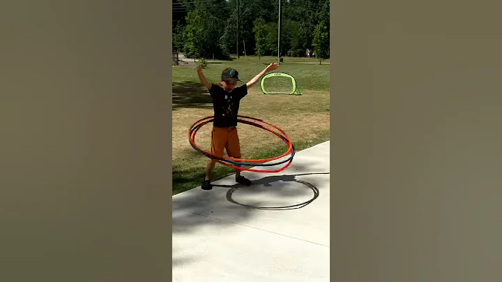 Hayden doing three hula hoops