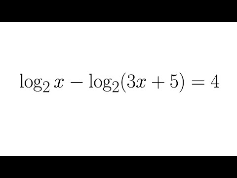 Solving a Logarithmic