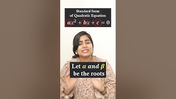 Relation Between Coefficient and Roots of a Quadratic Equations | #shorts