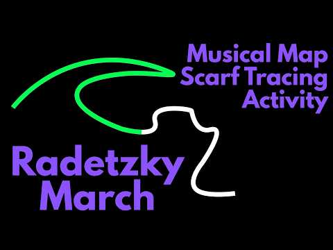 Radetzky March (Strauss) Musical Map Scarf Tracing Activity