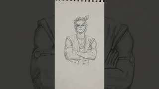 krishna ji sketch ♥️ ||swag|| ||Artist vibes || #artscraft #myart #art #drawingideas