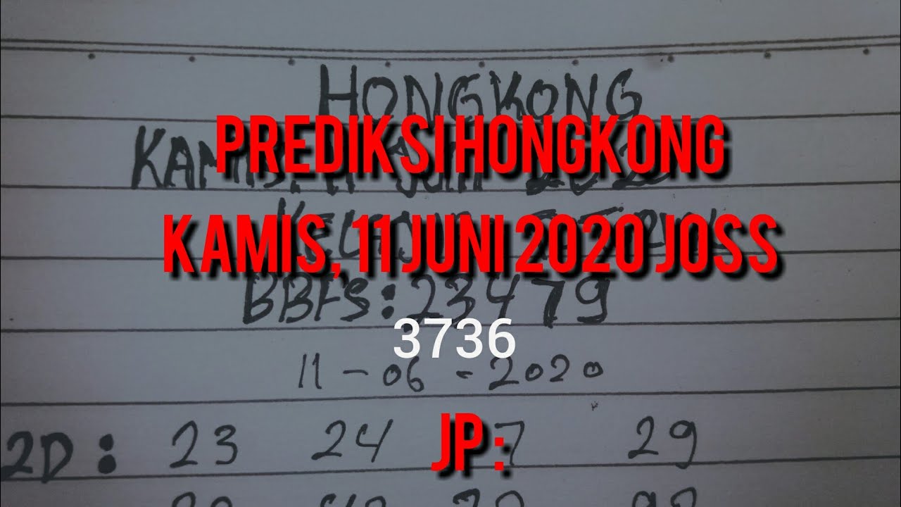 Prediksi Keluaran Hongkong Kamis 11 Juni 2020 YouTube