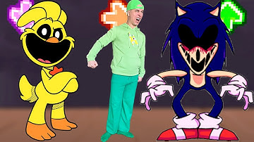 FNF Character Test | Gameplay VS Real Life | Smiling Critters Vs Sonic