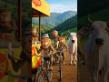 "बंदरों ने गाय की मैगी खा ली 😢🍜 | दिल छू लेने वाली कहानी!" #shorts #cow #monkey  @AIN4Creation