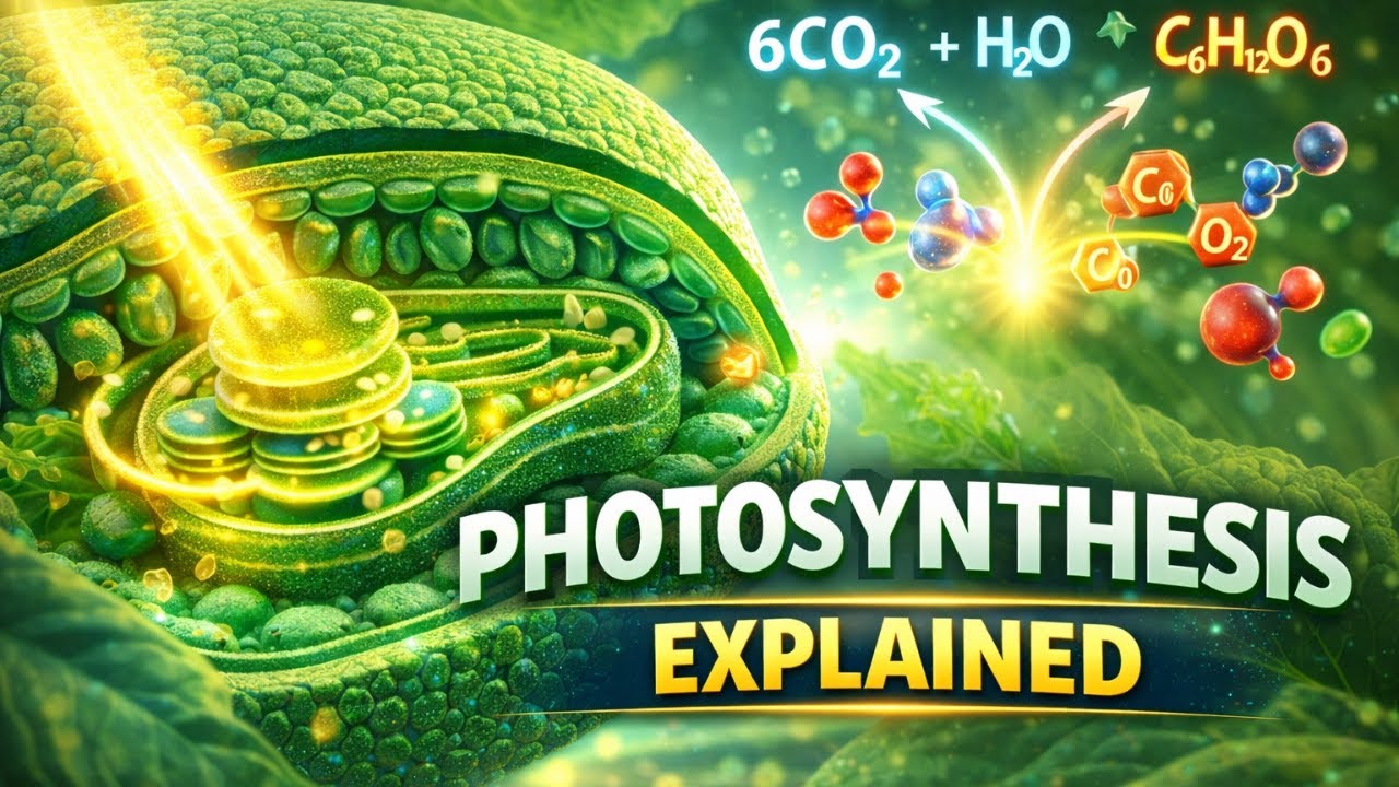 Photosynthesis Explained | Light Reaction & Calvin Cycle (3D Animation)