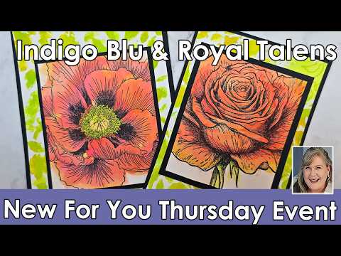 IndigoBlu & Royal Talens featured in New for You Thursday Event. We make 2 Easy cards. All on Sale