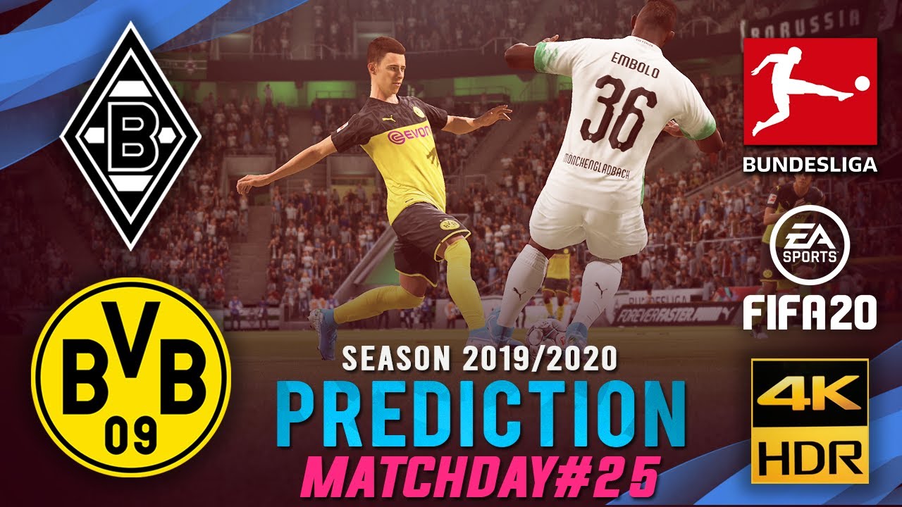 Mönchengladbach vs Dortmund | FIFA 20 Predicts: Bundesliga 2019/20 ● Matchday 25