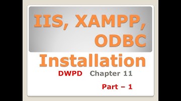 Working with IIS, XAMPP and ODBC together in Hindi