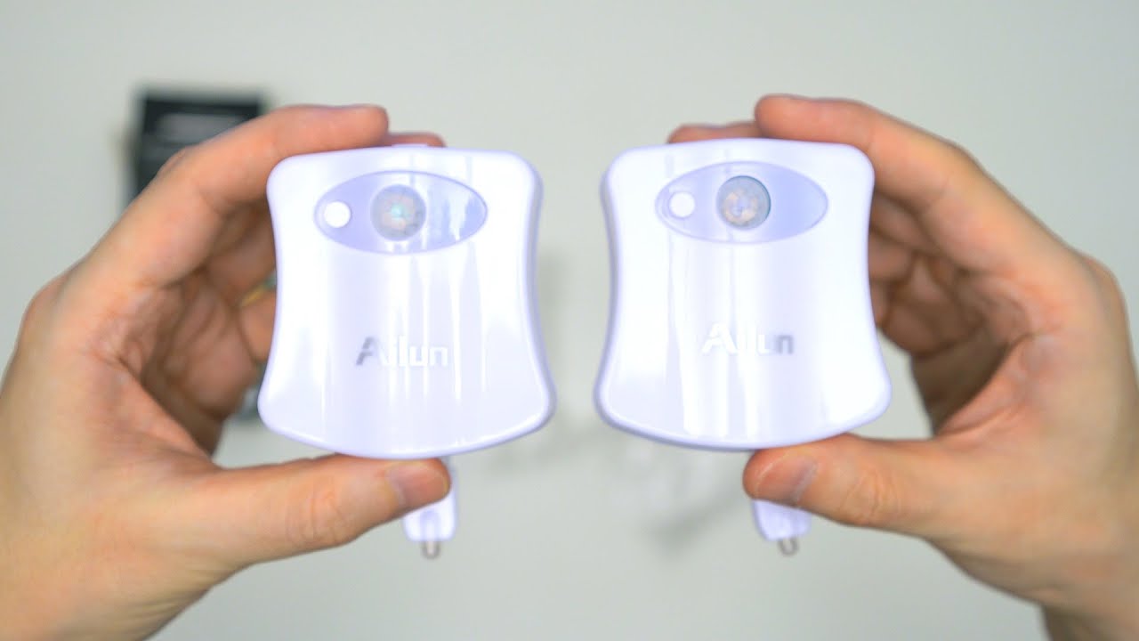 Ailun Motion Activated Toilet LED Night Light 2 Pack Unboxing YouTube