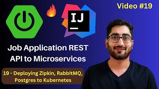Deploy Zipkin, RabbitMQ, PostgreSQL to Kubernetes k8s | Spring Boot REST API to Microservices | #19