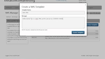 Making a SMS Template