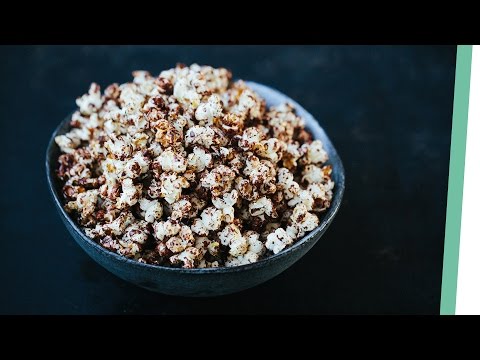 Dunkle Schokolade Popcorn | dark chocolate popcorn | Living The Healthy Choice
