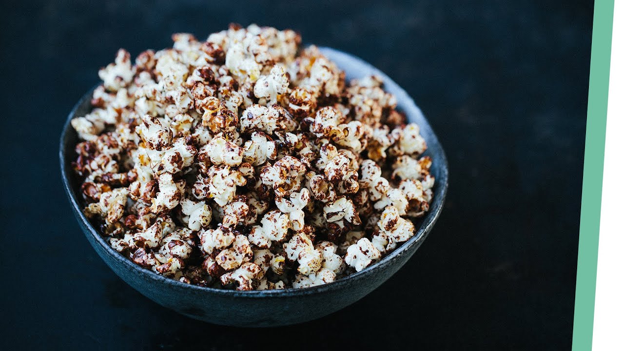 Dunkle Schokolade Popcorn | dark chocolate popcorn | Living The Healthy Choice