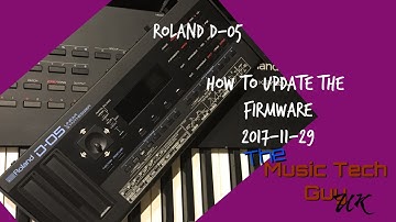 Roland D-05 - How to Update the Firmware