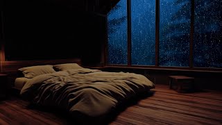 Stop Thinking and Fall Asleep Immediately with Sounds Heavy Rain & Strong Thunder on Window at Night