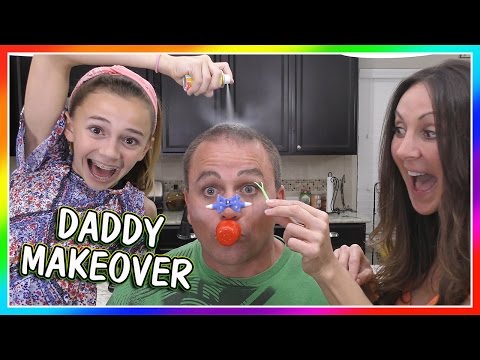 A DADDY MAKEOVER USING WEIRD BEAUTY PRODUCTS | WE ARE THE DAVISES