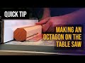 Fabriquer un octogone avec une scie  table