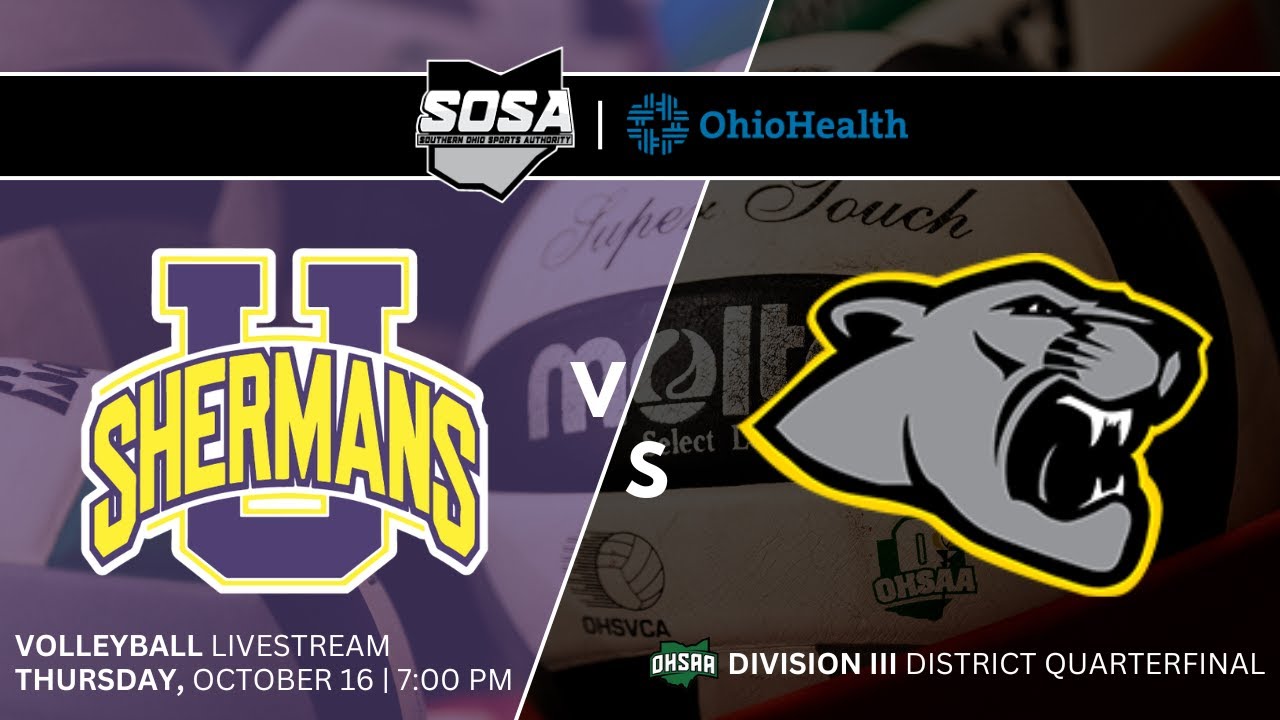 VOLLEYBALL LIVE STREAM | Division III District Quarterfinal: Unioto Shermans vs Miami Trace Panthers