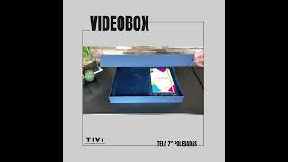 Caixa com tela LCD de 7" polegadas com acionamento automático.