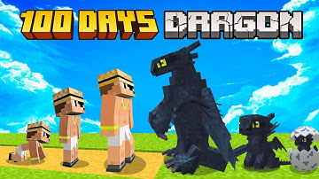 I Survive 100 Days Grow With Dragons in Minecraft Hardcore