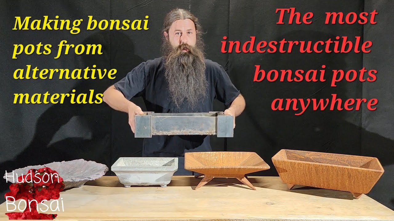 Indestructible bonsai pots made from alternative materials.