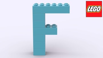 Lego - Letter F - Alphabet - Instructions 🇫