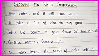 water conservation slogans