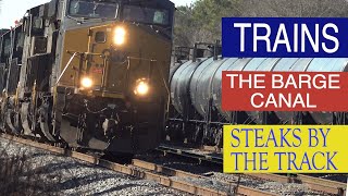 Trains, Barge Canal &amp; Steaks By the Track