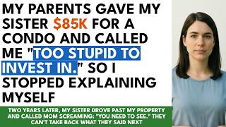 My Parents Gave My Sister $85K for a Condo and Told Me I Was Too Stupid to Invest In — So I Too...