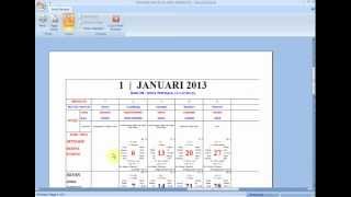 Tutorial Penggunaan kalender Bali Excel.flv screenshot 1