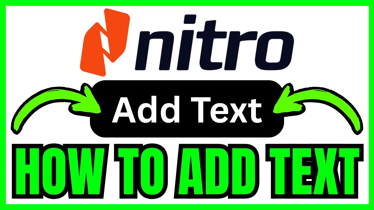 How To ADD TEXT In Nitro PDF (QUICK & EASY) 2026