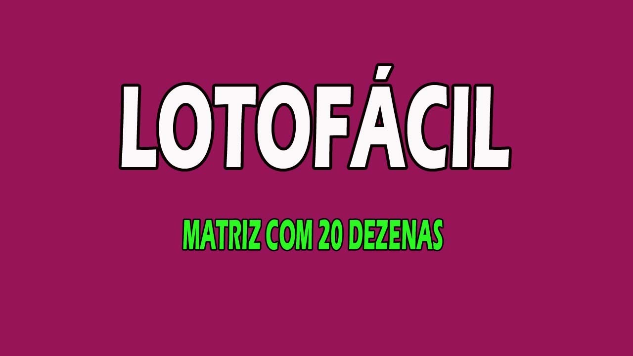 Matriz com 20 dezenas da Lotofácil em apenas 2 jogos com excelentes chances  de premiação 