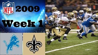 Detroit Lions vs. New Orleans Saints | NFL 2009 Week 1 Highlights