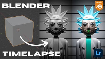 Blender 3d character creation (timelapse) - Sculpting Rick Sanchez
