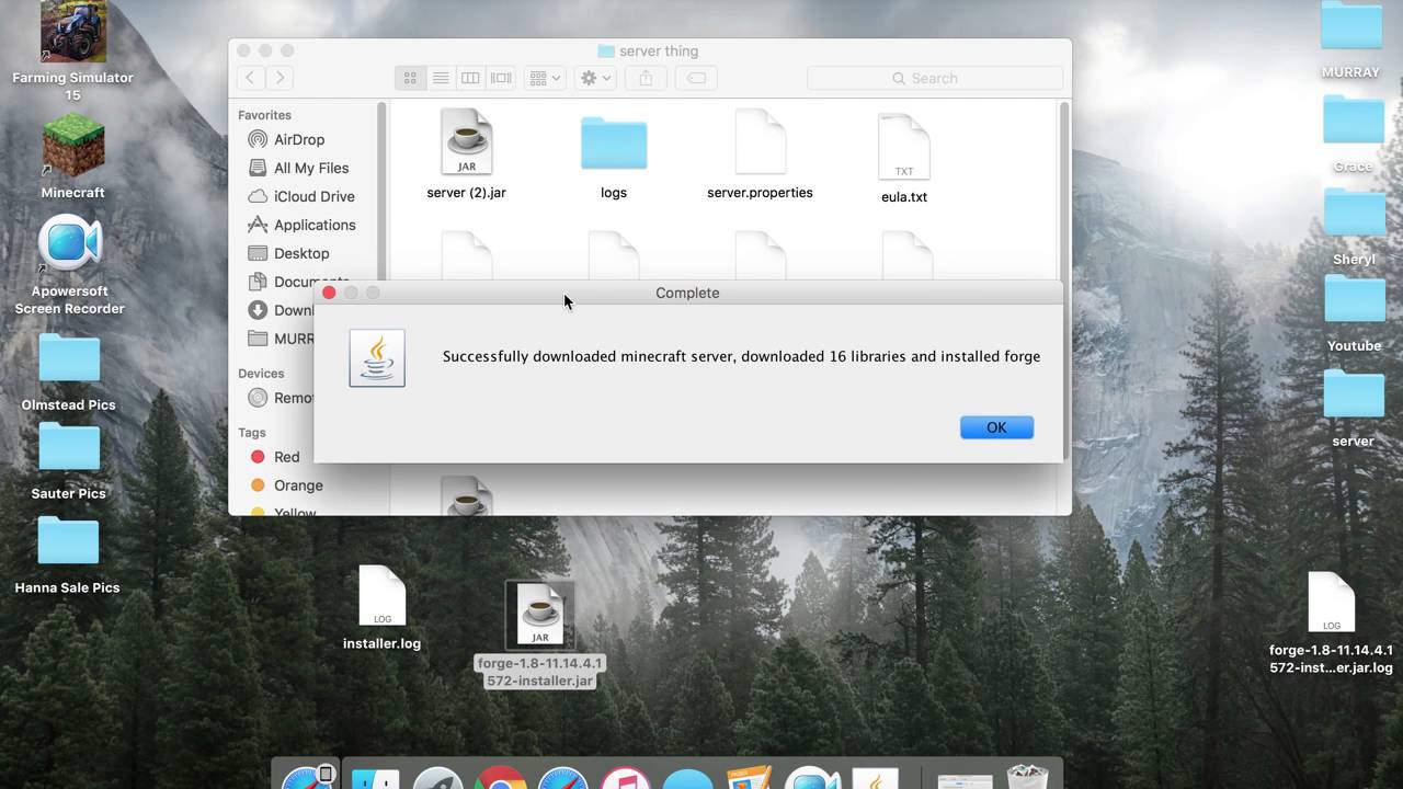 Minecraft Forge Server Tutorial MAC - YouTube