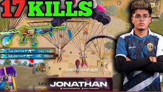17 KILLS 😱! Jonathan New Best Agressive Gameplay/Forest ELF SET #jonathan #bgmi #pubg