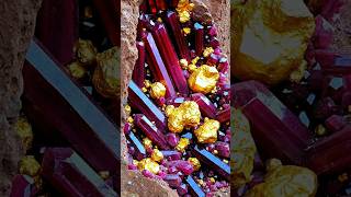Discovery of ruby crystal stones and gold #gemstone #diamond #mining #jade #gold #discovery